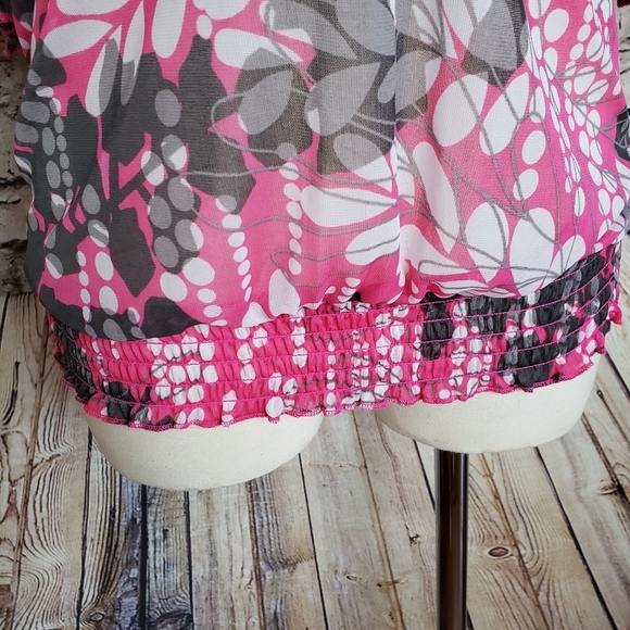 New Lane Bryant Sheer Floral Top - Picture 5 of 8